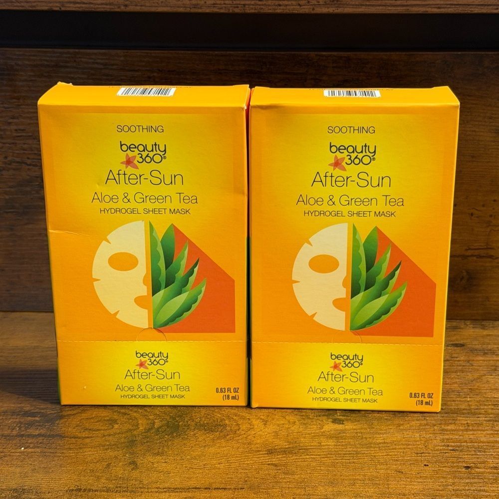 Beauty 360 After Sun Aloe Green Tea Hydrogel Sheet Masks 12 Pack Bundle. NEW - Picture 2 of 6